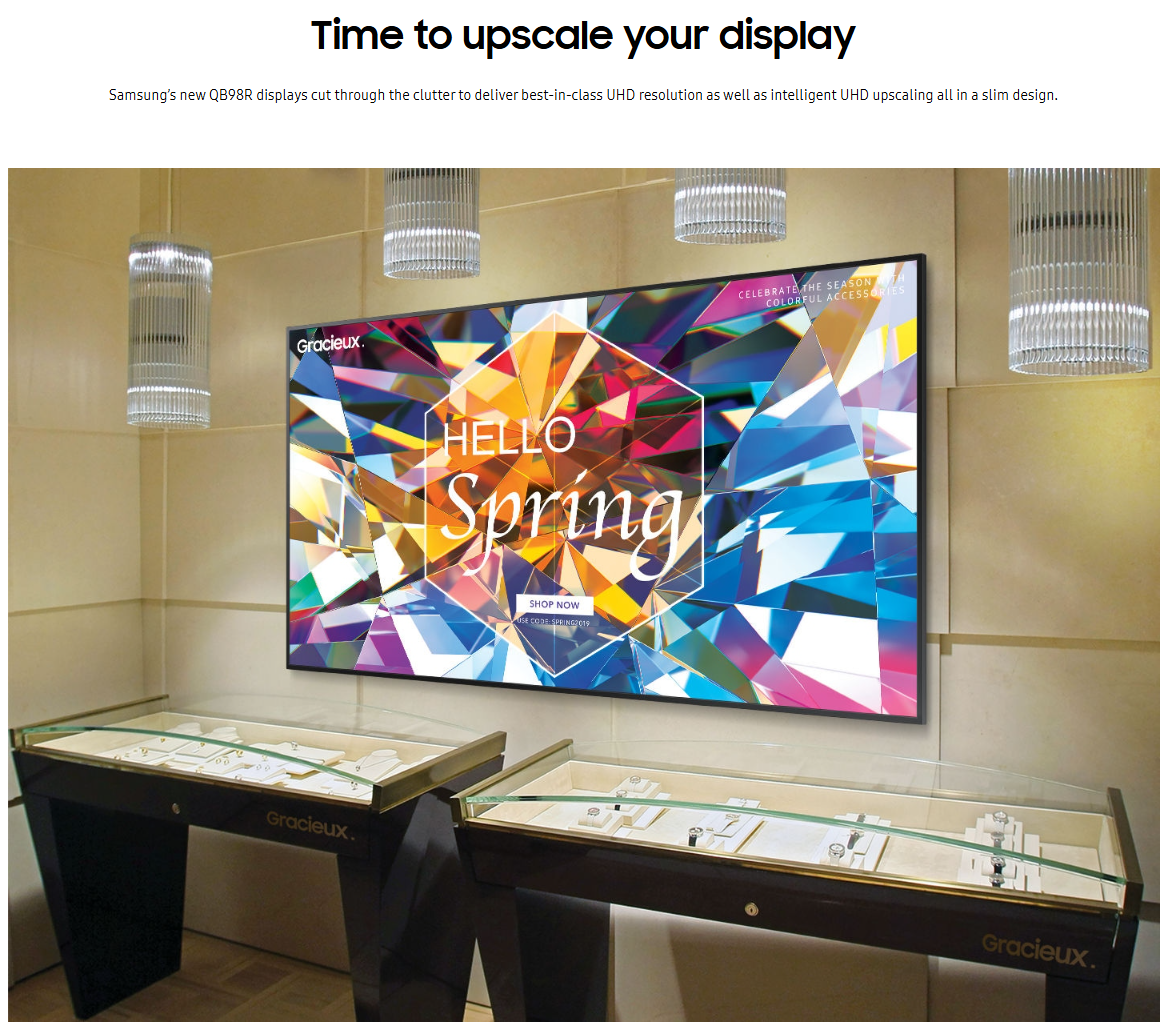 Samsung QBR Series Displays