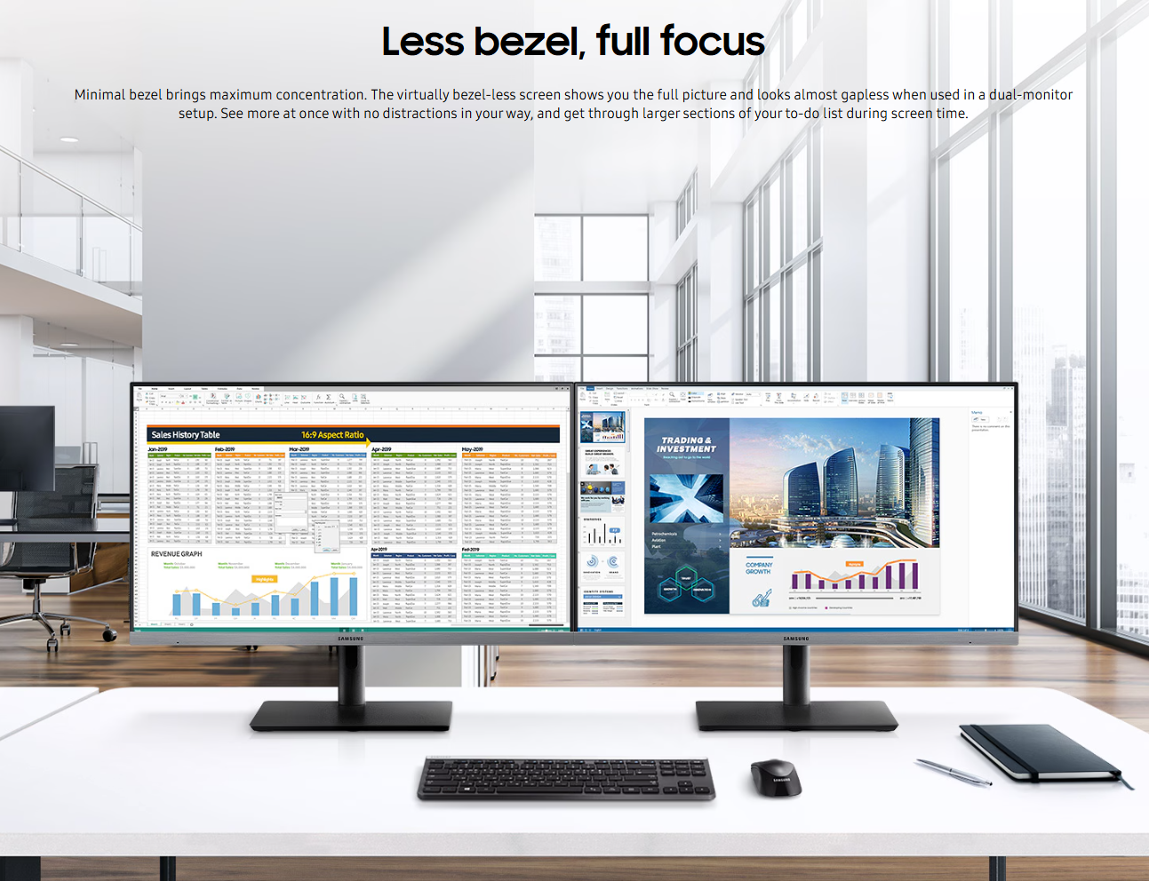 Samsung 24 SR65 Full HD Professional Monitor - LS24R650FDUXXU