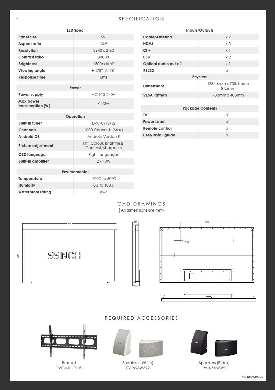 ProofVision AIRE Plus 55 Inch