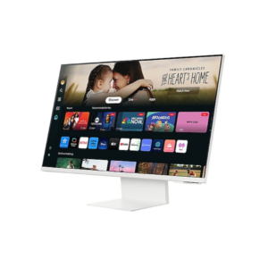 Samsung 32 M80D UHD White Smart Monitor - Side profile