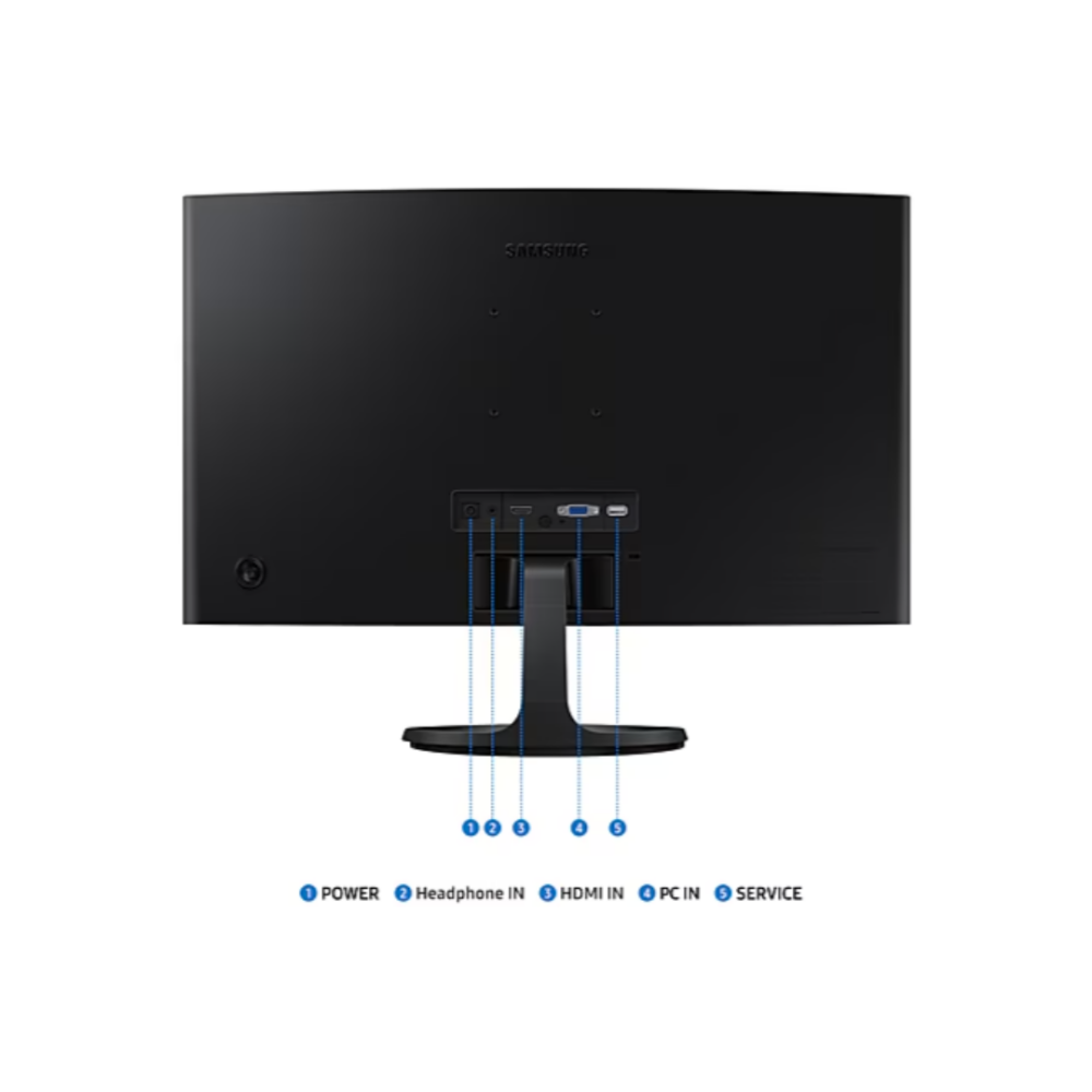 Samsung 24 Curved Monitor S36GD - LS24D360GAUXXU - Rear